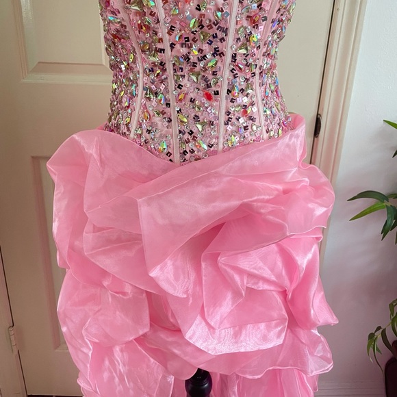 CINDERELLA Pink Corset Sequin Ball Gown Size 6 - Picture 2 of 5